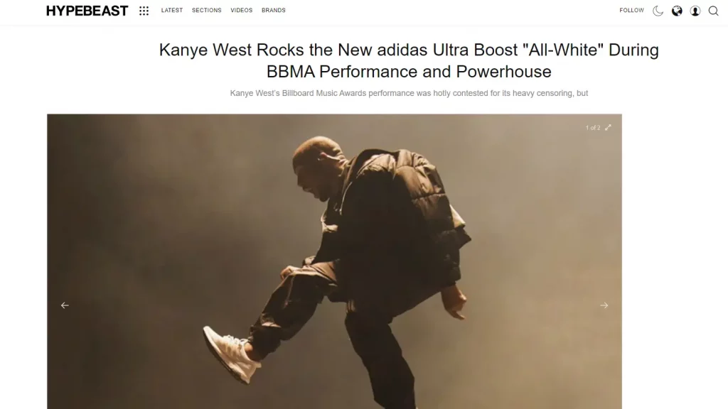 Kanye West Rocks the New adidas Ultra Boost All-White During BBMA  Performance and Powerhouse